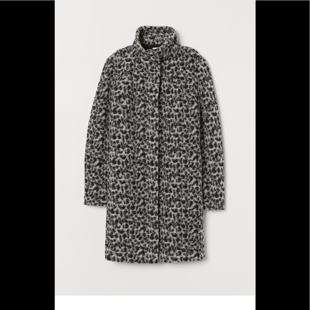 Leopard animal print wool blend light coat - Picture 3 of 8